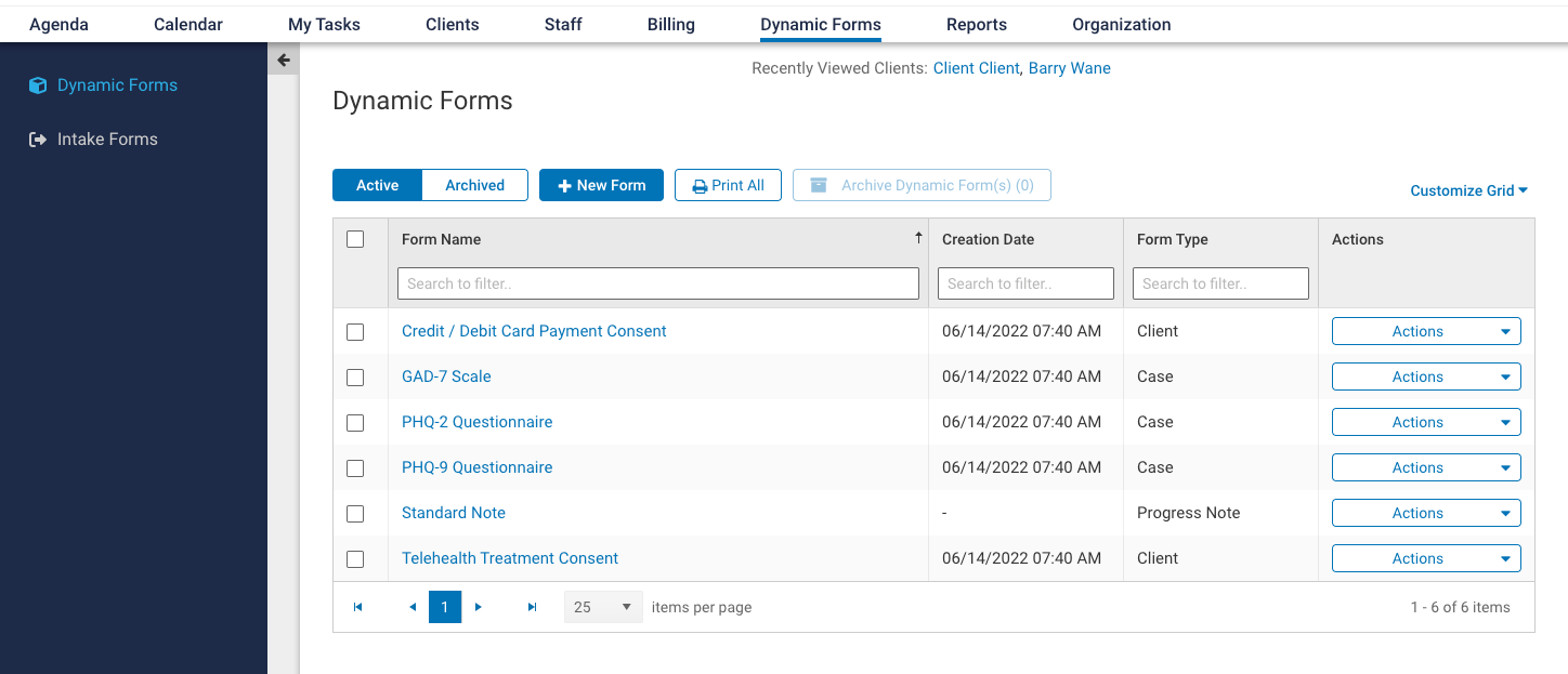 screenshot of Ensora ABA Suite